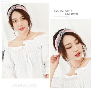 Băng Đô Nữ Vải Lụa Thắt nút XINH style HÀN QUỐC Thun Sau Co Giãn Không Kẽm Gấp Gọn Dễ Dàng
