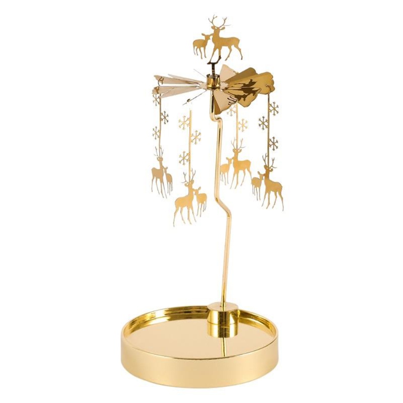 Giá Đỡ Nến Hình Hoa Tuyết / Hươu Có Thể Xoay Lãng Mạn