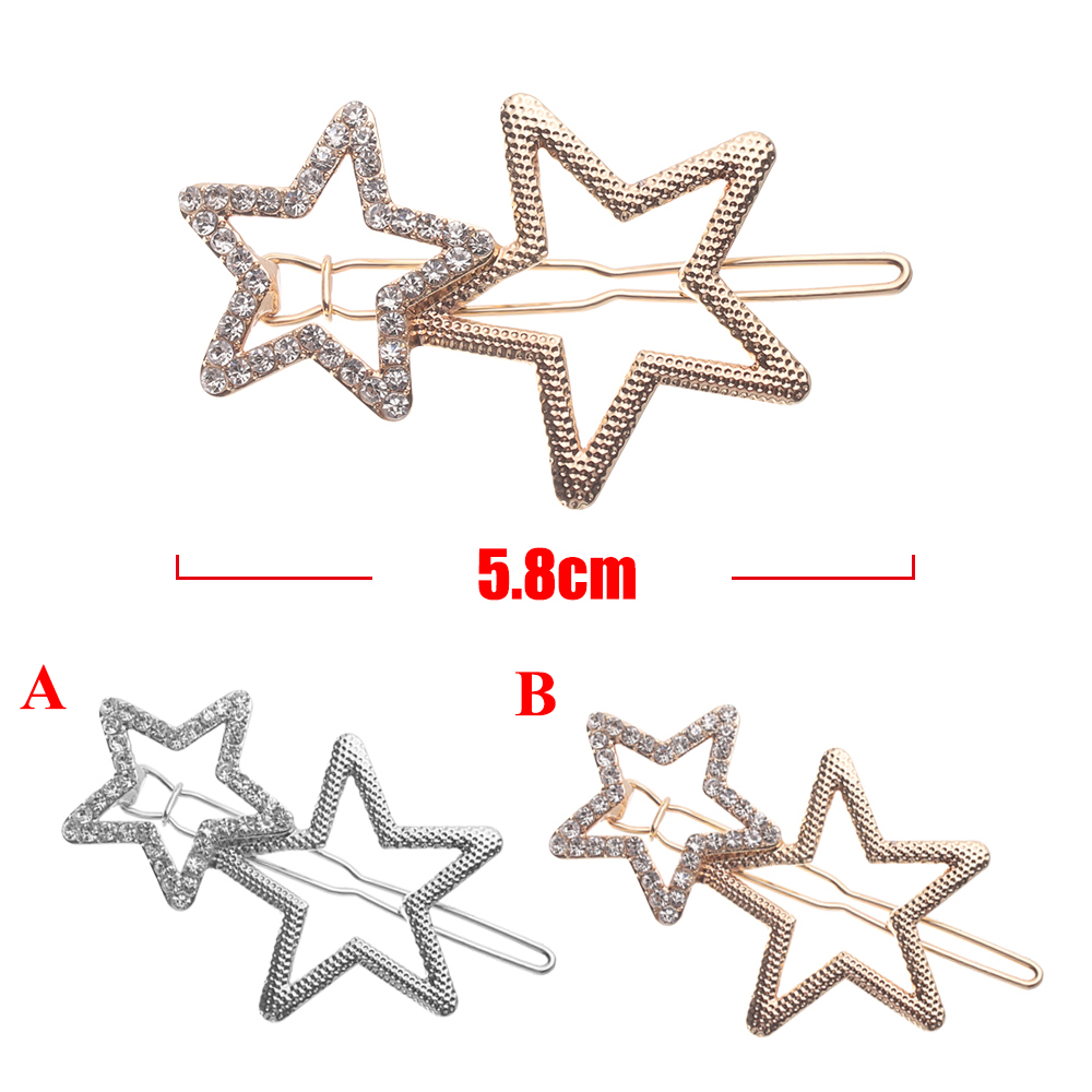 Kẹp Tóc Kim Loại Hình Ngôi Sao Xinh Xắn Cho Nữ