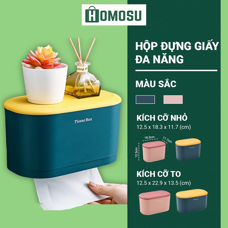 Hộp Kệ Đựng Giấy Vệ Sinh, Khăn Giấy Đa Năng Tissue Box Thiết Kế Đơn Giản Tiện Lợi Cao Cấp F001