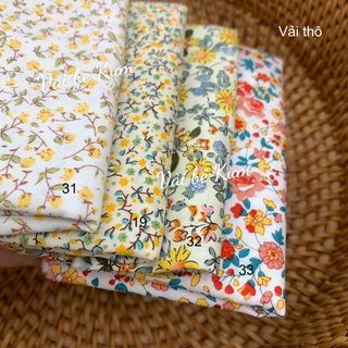 Vải thô 100% cotton/ vải kate mềm mát may áo váy, handmade phụ kiện