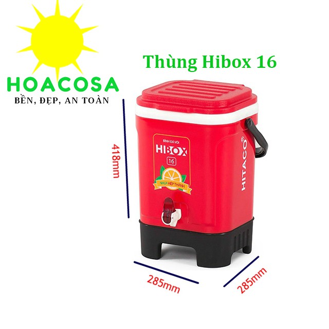 Thùng Đá Có Vòi Loại 16 Lít / 20 Lít Hibox ( Nhựa Hiệp Thành) Kiểu Dáng Đẹp, Giữ Lạnh Lâu- Đồ Gia Dụng Hoacosa