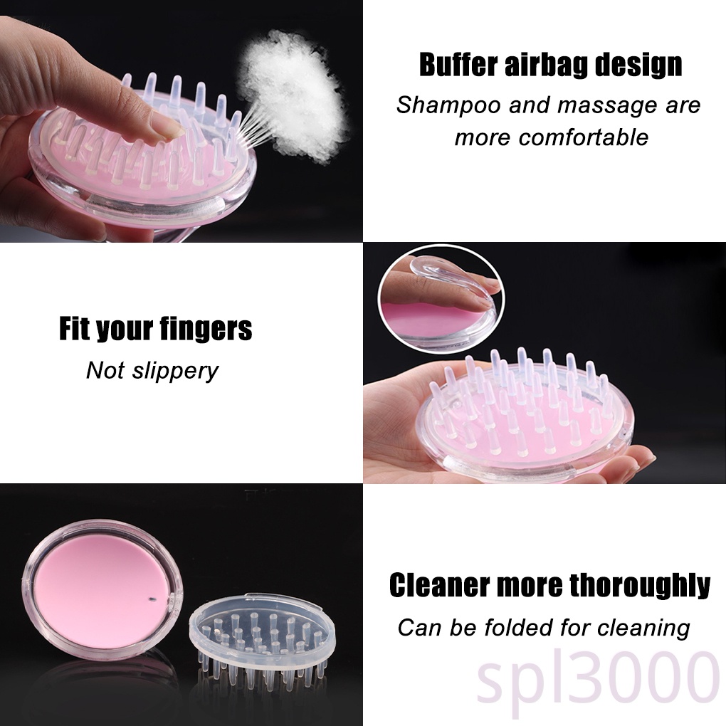 Bàn chải gội mát xa da đầu cầm tay tiện dụng