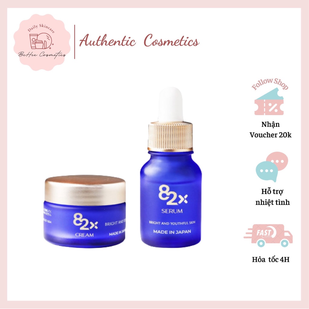 Bộ đôi AI STEM CELL SERUM & CREAM 82X - Nhật Bản