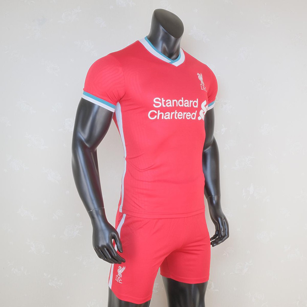 Bộ quần áo đá bóng áo đá banh thể thao nam Liverpool mùa giải 2020 2021