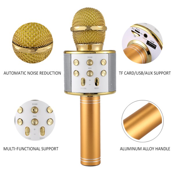 Bluetooth Wireless Condenser Magic Karaoke Microphone Mobile Phone Player MIC