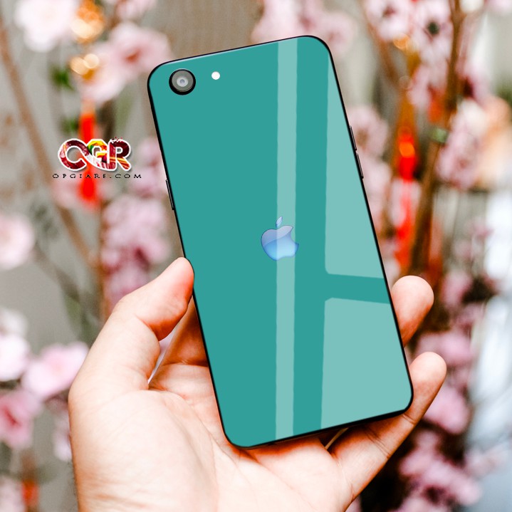 [OPPO] Ốp lưng Oppo A83/ F3 kính cường lực hoạ tiết giả Iphone