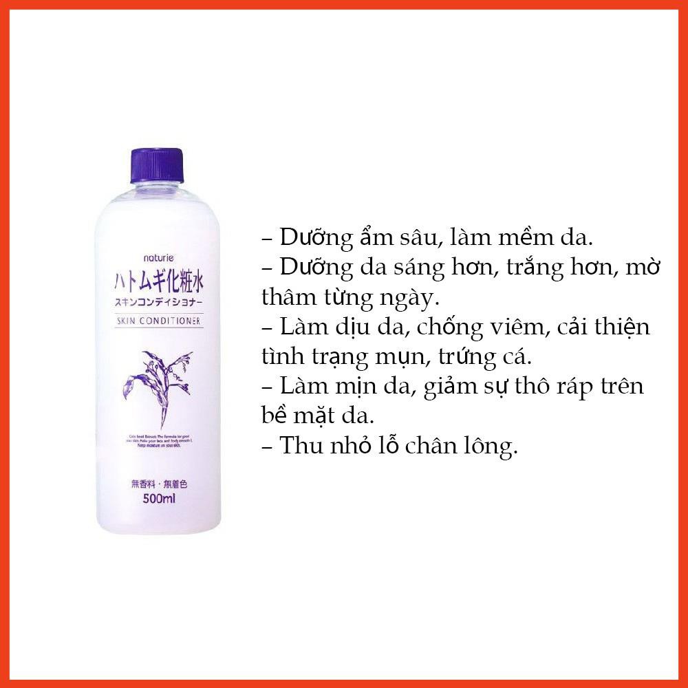 Nước Hoa Hồng Hạt Ý Dĩ Naturie Hatomugi Skin Conditioner Lotion Nhật Bản 500ml