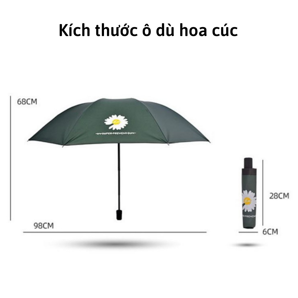 Ô dù hoa cúc Ô dù che nắng che mưa Ô dù chống tia UV - PKCBMB