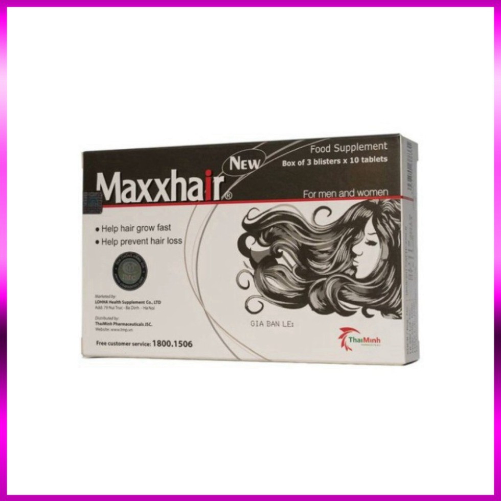 GIẢM GIÁ Viên Uống Dưỡng Tóc Giảm Rụng Tóc❤️FREESHIP👍 Maxxhair ❤️ giúp chăm sóc tóc, mọc tóc nhanh, giảm rụng tóc GIẢM 