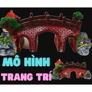 Mô hình cây cầu gạch đỏ | GIẢM 20% | CÂY CẦU TRANG TRÍ BỂ CÁ CẢNH | TIÊU CẢNH TRANG TRÍ CÂY CẦU | PHỤ KIỆN TRANG TRÍ BỂ
