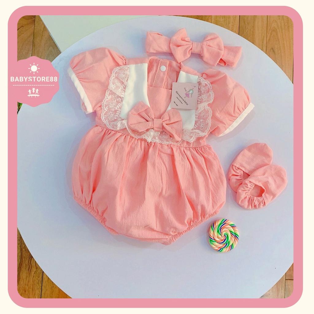 Bodysuit cho bé gái sơ sinh, thôi nôi - BABYSTORE88 - bộ body cho bé thiết kế cao cấp v72