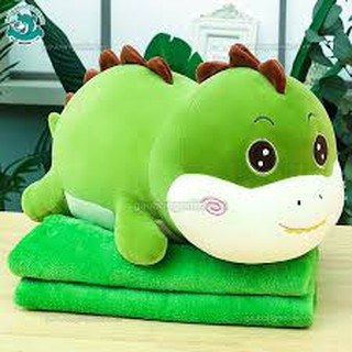[Hình Tự Chụp Chăn Mền Khủng Long Phiên Bản Mới Về Hàng, Bộ Chăn Mền 1m7, Được Thiết Kế Vừa Làm Chăn Đắp, Có Gấu Ôm, C