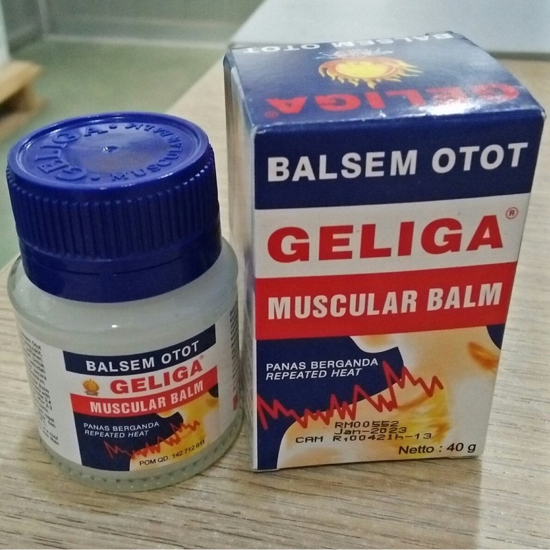 1 hộp 12 hủ dầu cù là lửa geliga Indonesia 40g