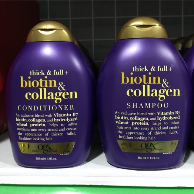 Dầu gội hoặc dầu xả OGX Biotin & Collagen.