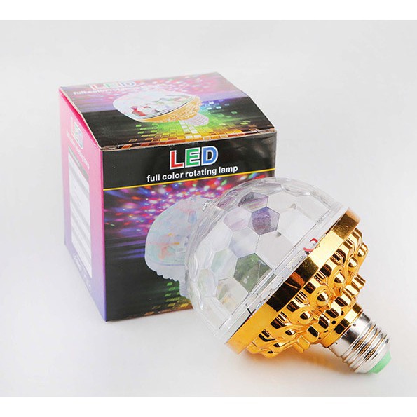 Đèn Led Nháy Chớp 7 Màu Tự Xoay Đui Tròn Trang Trí Phòng Karaoke, Vũ Trường Ánh Sáng Cực Đẹp