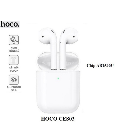Tai nghe Bluetooth, Tai Nghe Không Dây TWS Hoco CES3 V5.0 Không Dây, Cảm Biến Chạm