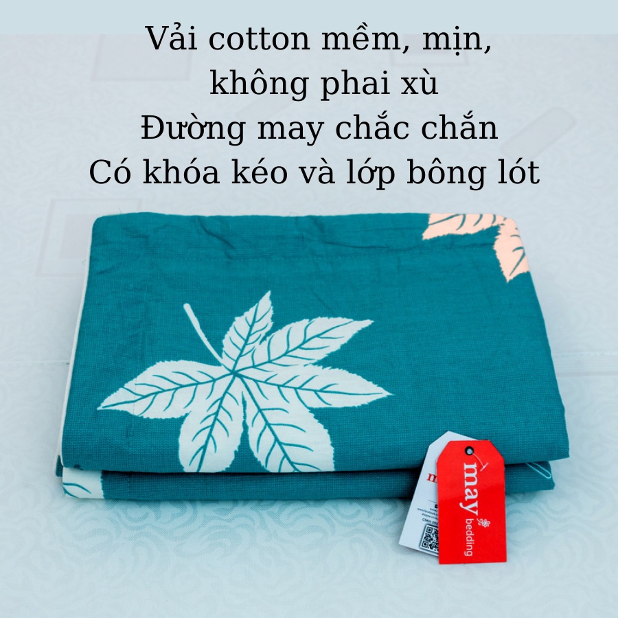 [Mã BMBAU50 giảm 10% đơn 99k] Vỏ gối nằm May Bedding cotton chất lượng cao, bao gối 45x65 cm có lót bông và khóa kéo | WebRaoVat - webraovat.net.vn