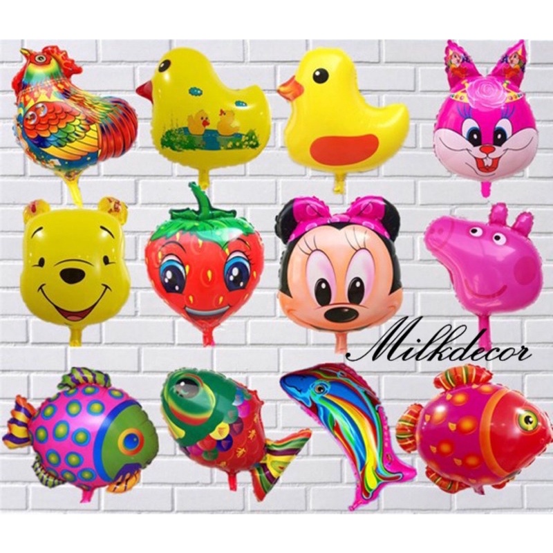 Combo 100 bóng bay con giống kèm que gắn bóng Mk099