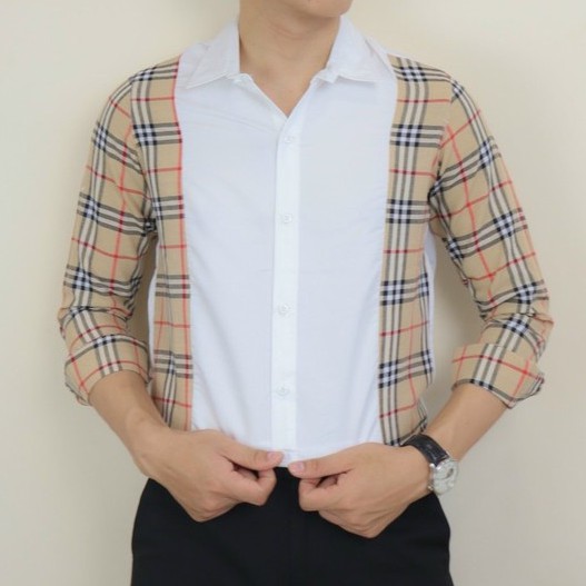 Áo Sơ Mi Nam Kẻ Sọc cao cấp - Vải 3D Đẹp Thoáng Mát SM00016