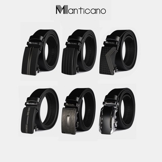 Thắt lưng nam Manticano da bò, mặt bằng da khóa tự động TL09-14