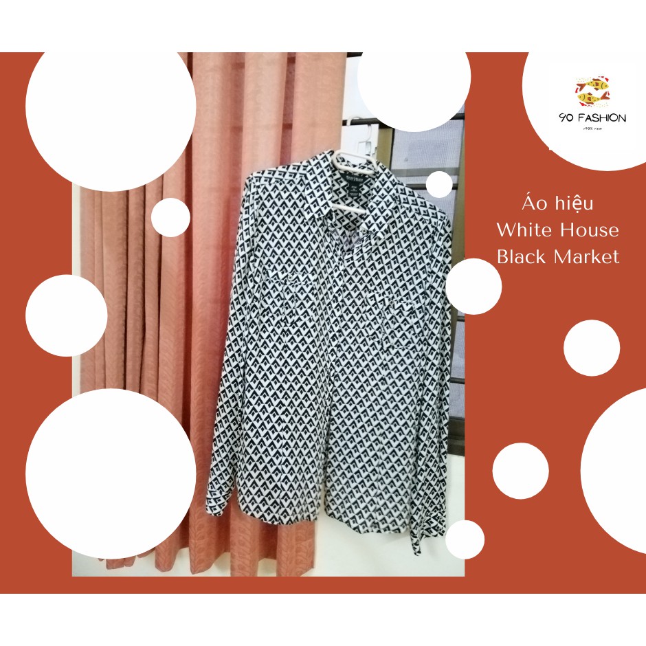Áo sơ mi vải silk hiệu White House Black Market - Hàng si tuyển