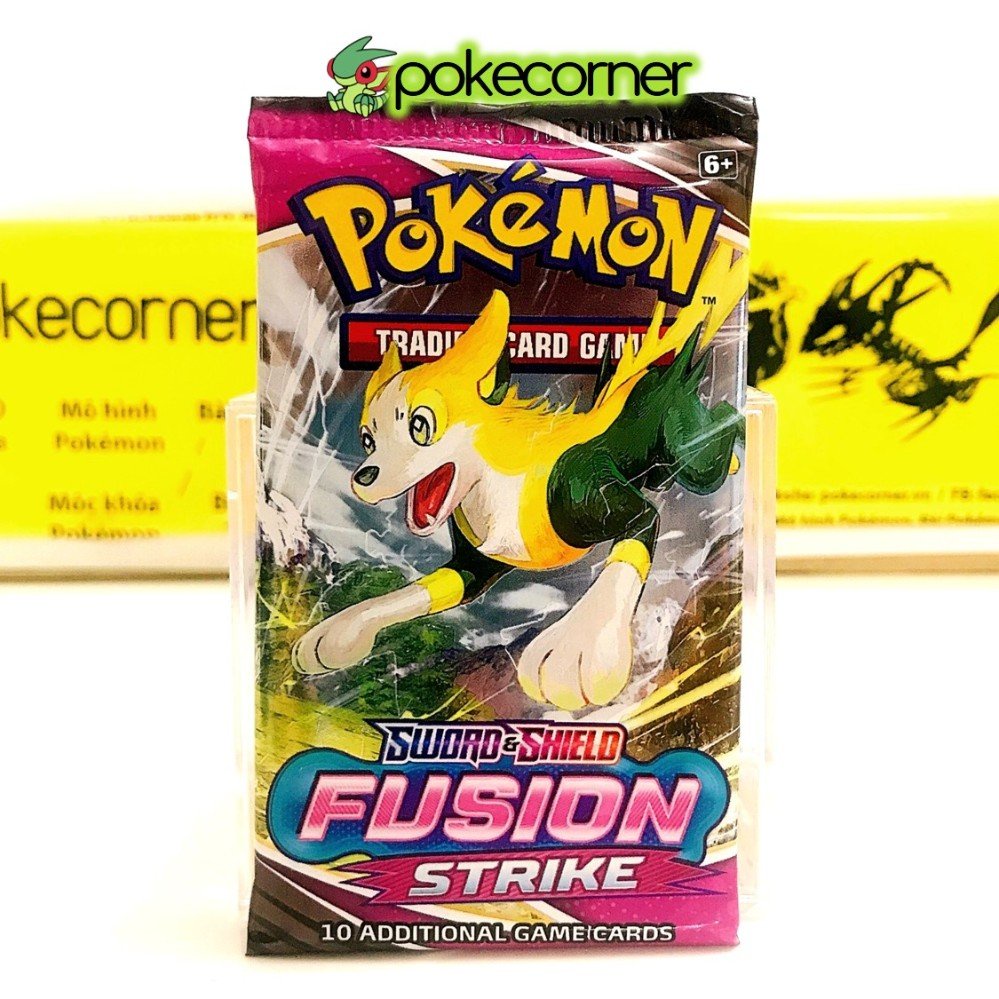 (combo) 06 pack lẻ thẻ bài Pokemon tcg Fusion Strike SS8 Sword and Shield chính hãng mới 100% - Pokemon Booster Pack !!