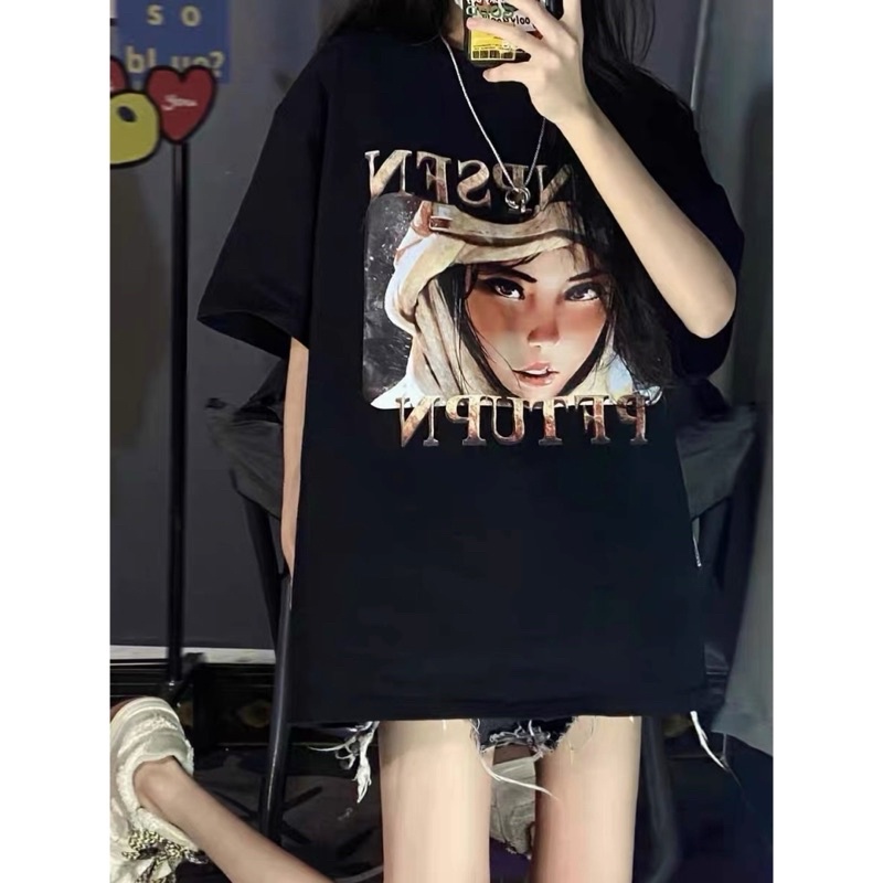 Áo phông TENPSEN RETURN dáng váy dài rộng chất liệu cotton mát