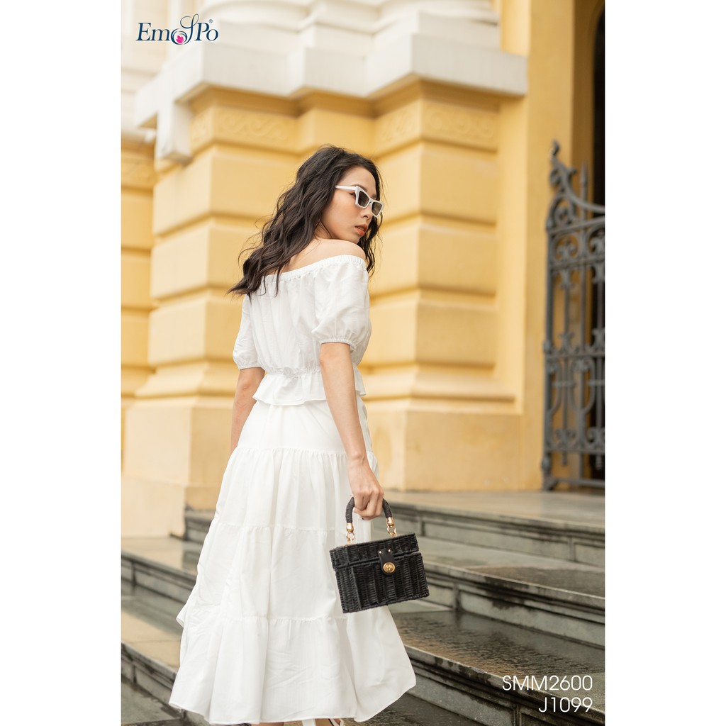 Áo Sơ mi trễ vai, chun vai, tay và gấu áo Emspo SMM2600