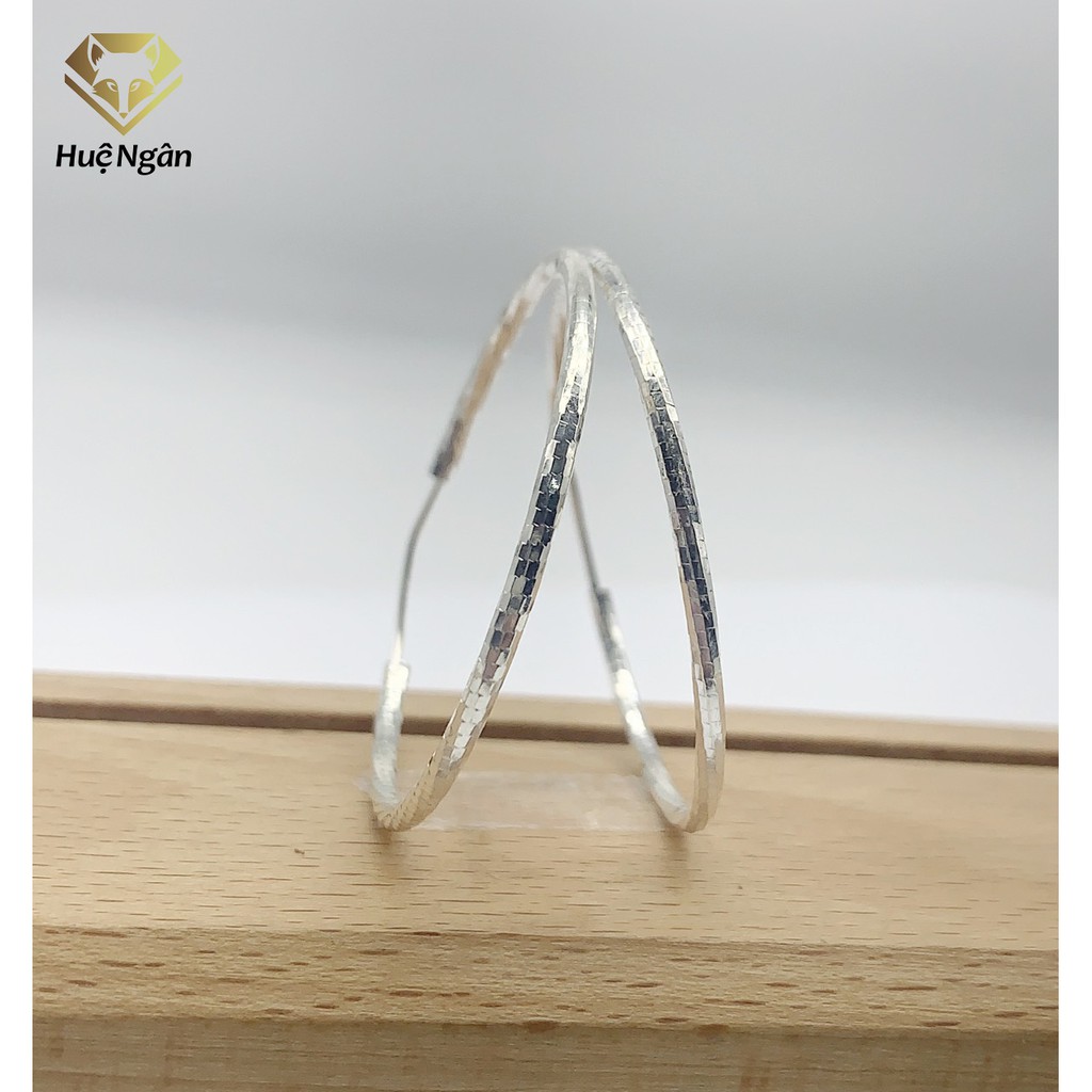 Bông tai bạc Ý 925 Huệ Ngân - Khuyên Vòng Xinh RYE401901