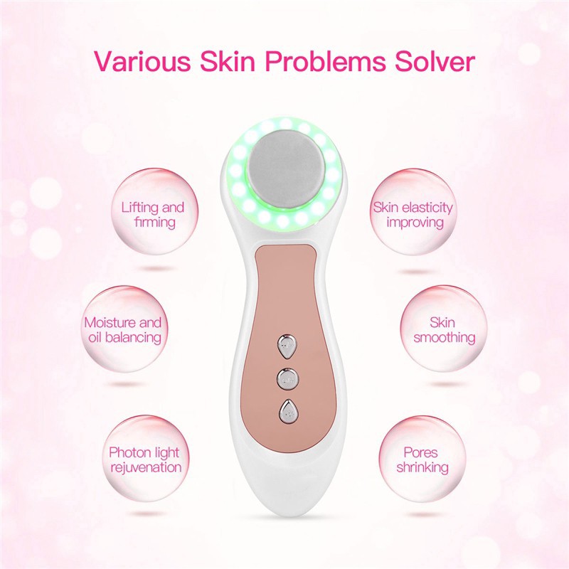 4 types of colors LED Light Photon Skin Rejuvenation Facial Firming Massager Cleaner Beauty Device