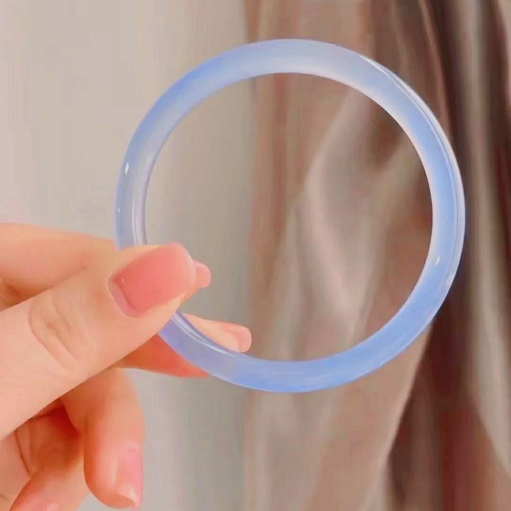 Vòng Đeo Tay Mặt Kính Màu Xanh Sữa Siêu Đẹp Phong Cách Cổ Tích Tích Hợp Hán Phục Cho Nữ