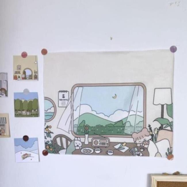 ( VTN ) Tranh vải treo tường trang trí họa tiết in độc đáo dễ thương | BigBuy360 - bigbuy360.vn