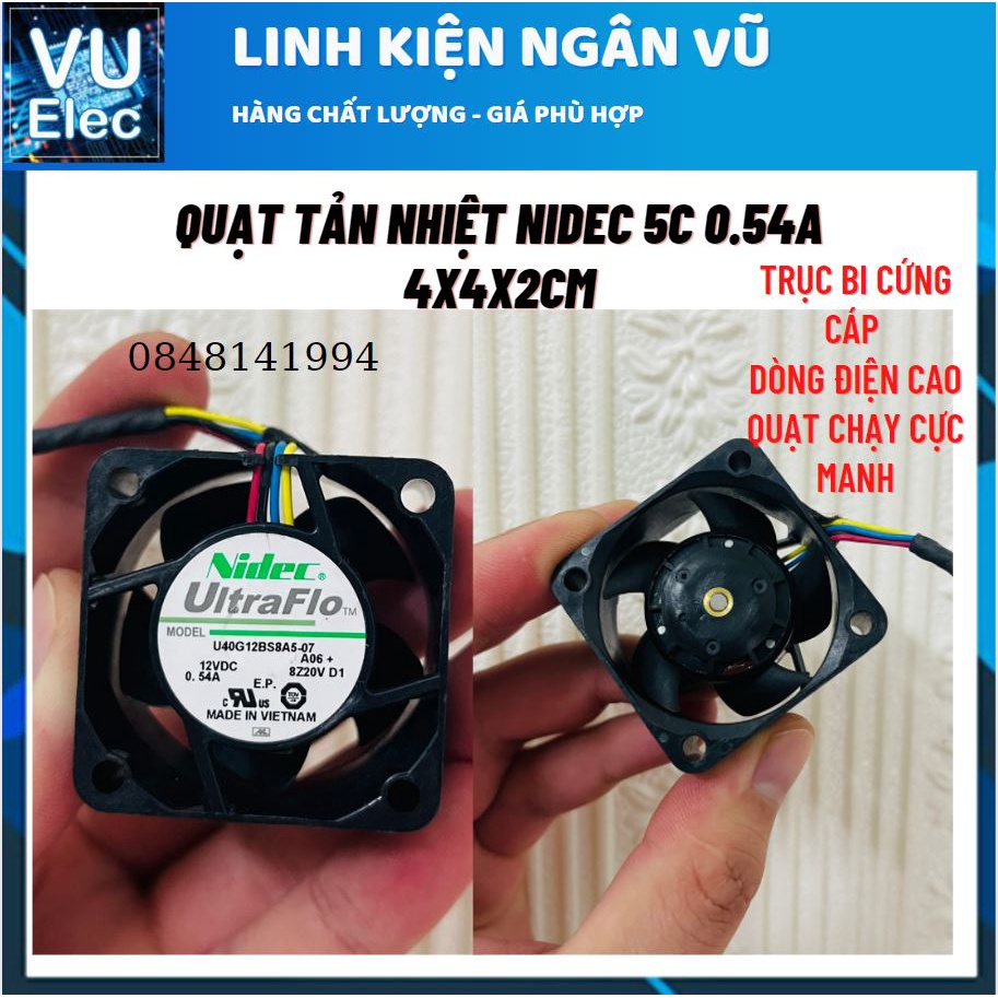 [Chính Hãng] Quạt Tản Nhiệt 12V - 24V Hãng NIDEC cực bền dùng trong công nghiệp