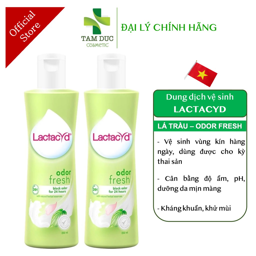 Bộ 2 chai DDVS Phụ nữ Lactacyd Odor Fresh 250ml/chai