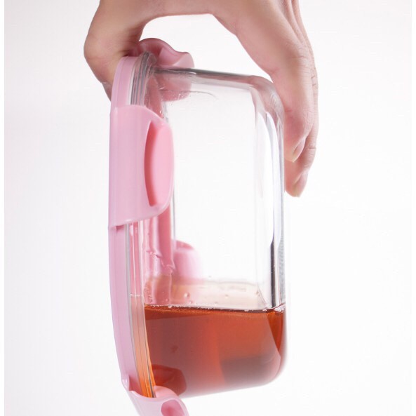 Hộp cơm thủy tinh chịu nhiệt cao đựng thức ăn, thực phẩm để lò vi sóng vuông tròn các loại Red cherry | BigBuy360 - bigbuy360.vn