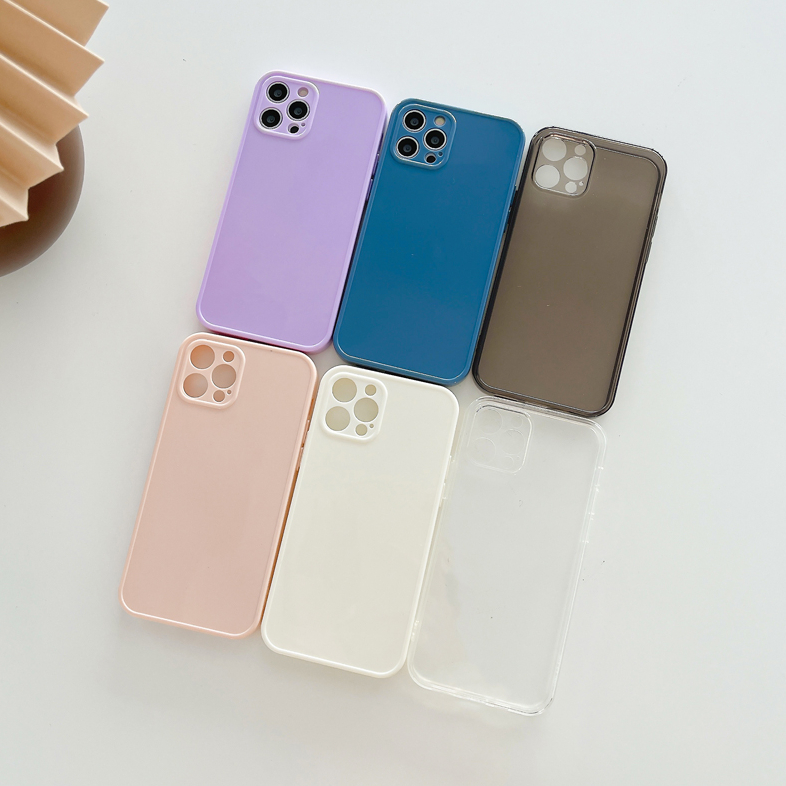 Ốp lưng iPhone X XS XR XSMAX 7plus 8 plus 7 8 12promax 12 12pro 11pro 11promax 12Mini Sáu màu của loạt khung ảnh bóng