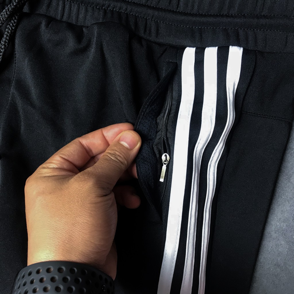 Quần Jogger Nam 3 Sọc Lửng Ống Bo Chun Phong Cách Thể Thao | BigBuy360 - bigbuy360.vn