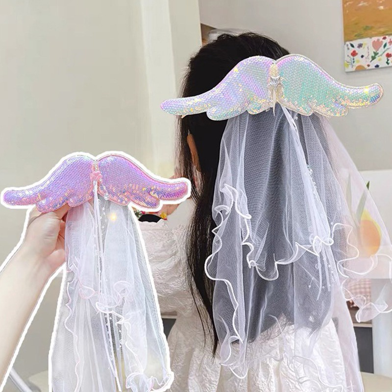 Kẹp Tóc Hình Cánh Thiên Thần Phong Cách Hàn Quốc Cho Bé Gái