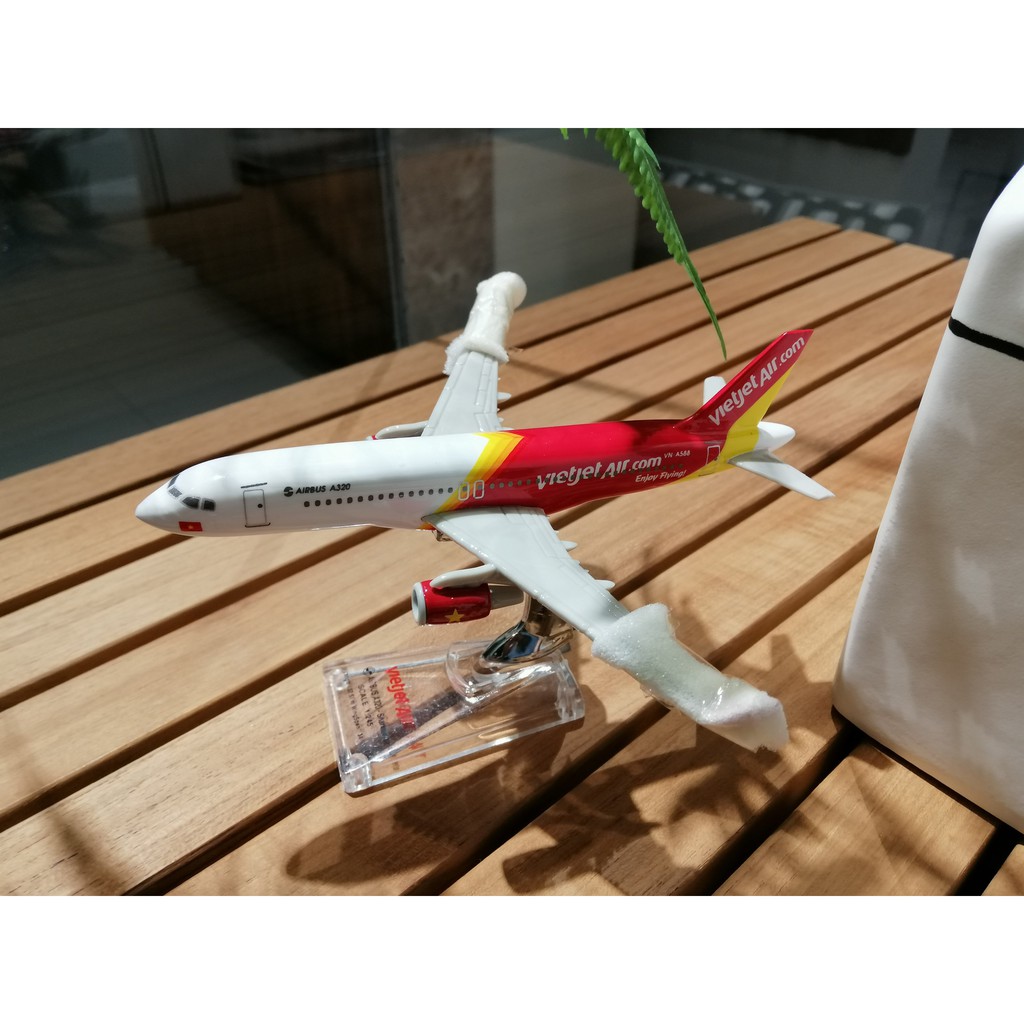 Mô Hình Máy Bay Vietjet, Máy Bay Kim Loại A320 Sơn Theo Tiêu Chuẩn Các Hãng Hàng Không, Mô Hình Decor