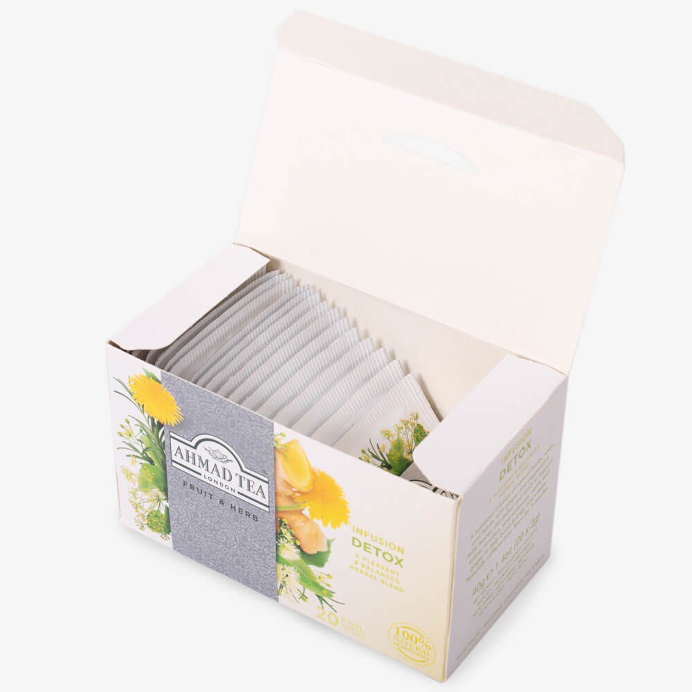 Trà thanh lọc cơ thể, thải độc Detox Anh Quốc 40g (20 túi x2g) - Ahmad Detox Tea 40g/20bags