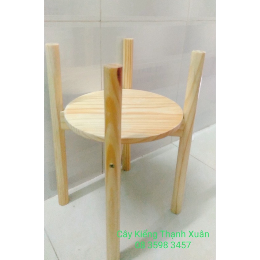 Kệ Giá Gỗ Để Chậu Hoa/Đôn Gỗ Để Chậu Hoa Cây Cảnh Để Bàn Trang Trí Kích Thước Cao 40cm x Rộng 31cm, lọt lòng chậu 26cm