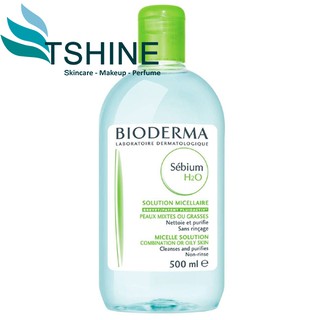 Tẩy trang Bioderma Sébium H2O nắp xanh dành cho da dầu, hỗn hợp