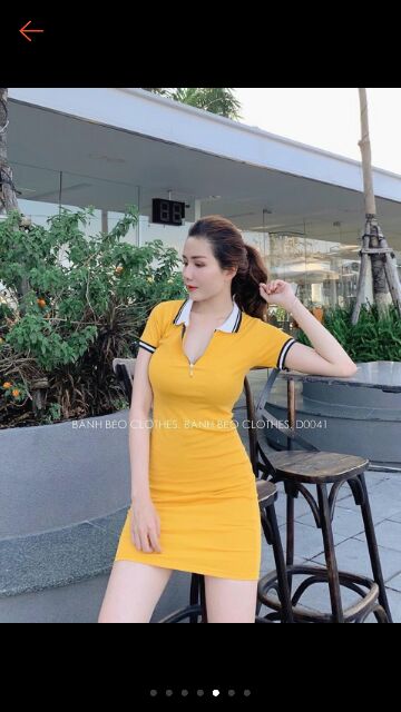 Đầm dây kéo cổ bẻ | BigBuy360 - bigbuy360.vn