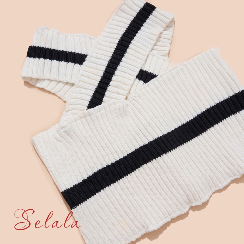 Áo Yếm Selala Chất Len Mỏng Nhẹ Thiết Kế Cổ V Sexy Cá Tính V17