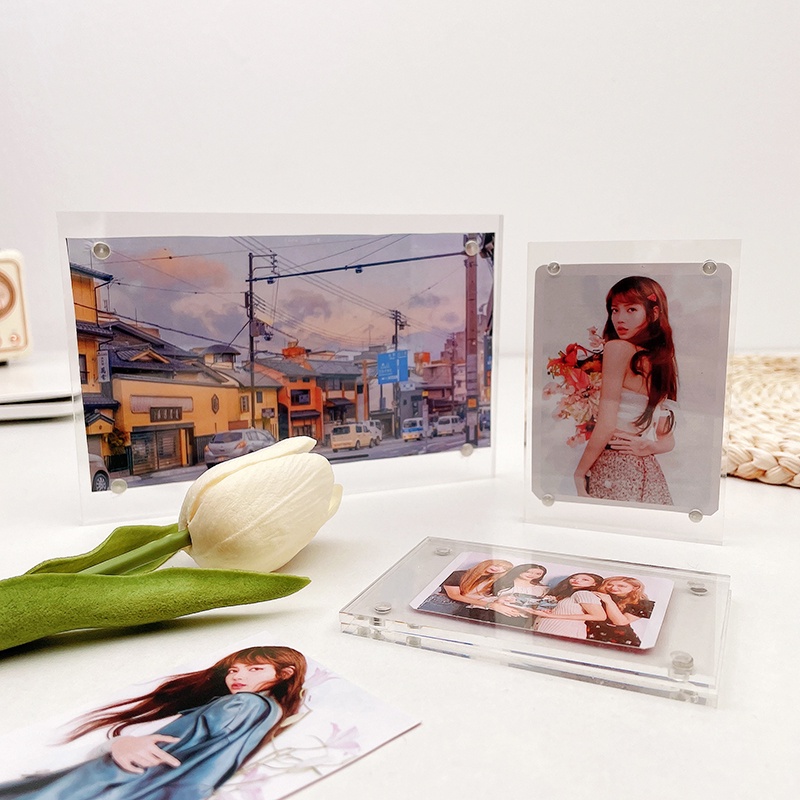 Giá Đỡ Trưng Bày Khung Ảnh Bằng Acrylic Trong Suốt
