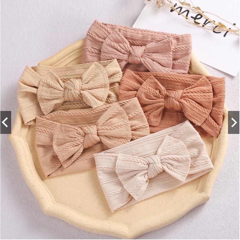 TURBAN BẢN RỘNG COTTON DÀNH CHO BÉ GÁI PHONG CÁCH CHÂU ÂU
