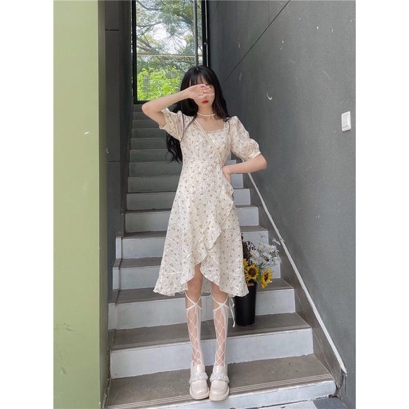 Váy hoa nhí bánh bèo vintage Quảng Châu cực xinh