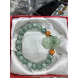 Vòng đeo tay, lắc tay mix hoa sen phong thủy đá ngọc phỉ thúy