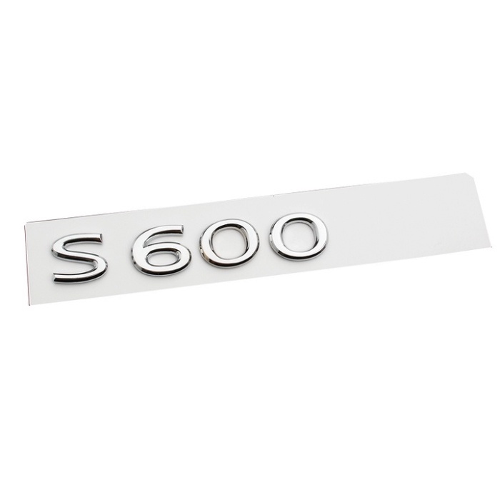 Decal tem chữ hợp kim inox S600 dán trang trí xe ô tô mã MBS600 (HÀNG LOẠI 1)